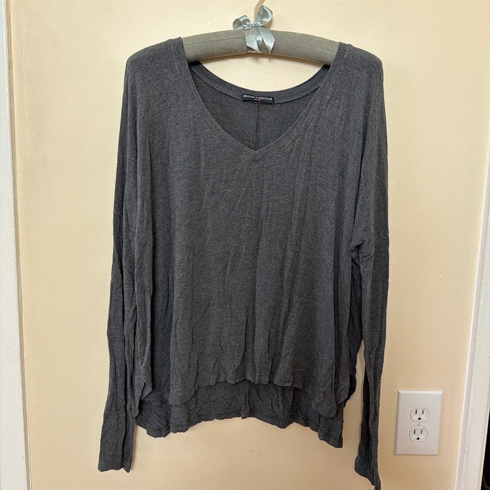Brandy Melville Charcoal Long Sleeve Top